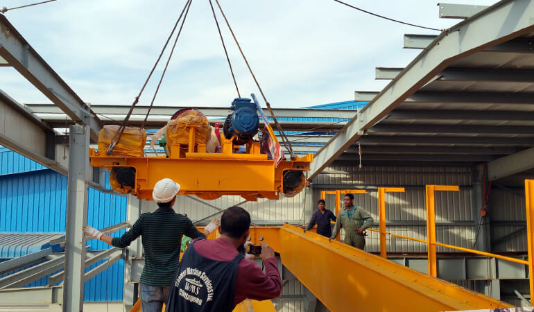 東起集團出口孟加拉國20噸QD橋機